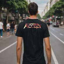 Men's T-Shirt - Accept - The Rise Of Chaos Album Cover - Rock Metal Shirt - 黑色 - 查看 2