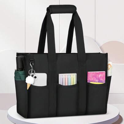 NEWHEY 大容量女士沙滩包，拉链封口，防水旅行手提包，轻便教师/泳池/护士工作手提包