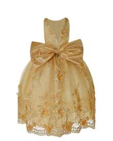Maylin Romina Girl's Long Party Dress - 金色 - 查看 2