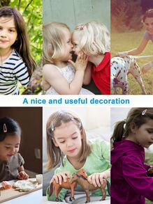 40 szt. (1,97 cala, 5 cm) śliczne spinki zatrzaskowe, błyszczące wielokolorowe spinki do włosów, odpowiednie do cienkich włosów, codzienne akcesoria