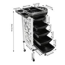 Multipurpose Hairdresser Trolley 5 Drawers With 4 Wheels Salon Mobile Organizer Outdoor Decor