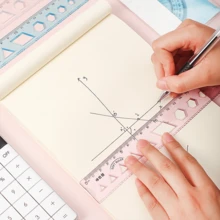 Multifunctional Ruler, Soft Ruler, Straight Ruler, Triangle Ruler, Protractor Ruler Set, Creative Stationery Drawing Tools Are Soft And Can Be Folded At Will,Rulers - Multicolor - View 5