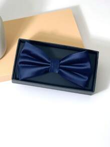 1 件男士高品质双层可折叠纯色领结，送给男朋友/父亲的节日礼物，多种颜色，休闲时尚配饰 - 彩色 - 查看 19