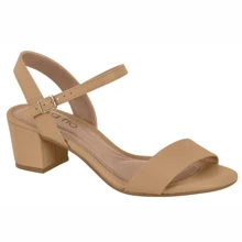 Beira Rio Women's Sandals With Thick Block Heel And Low Heel Casual Comfort - Sơn màu khỏa thân - Xem 2