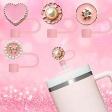 Shiny Straw Covers Cap For  Cups 30&40 Oz Tumbler, Resin Colorful Shiny Straw Protectors Tips Cover For Reusable Drinking Straws  Tumblers Accessories(Shiny) - White - View 11