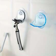 Soporte para cuchilla de baño con ventosa, Portacepillos de dientes de baño, Soporte para cuchilla de ducha, Estante de almacenamiento para cuchillas de baño montado en la pared