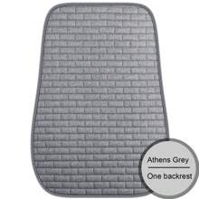 1 pieza Cojín de apoyo lumbar para asiento de coche de lino, diseño de guinga universal para todas las estaciones - Negro - Ver 7