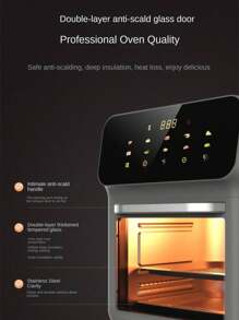 RAF 空气炸锅家用智能电炸锅大容量光波炉无油炸锅厨房360°烘焙可视窗口家用电器 - 查看 11