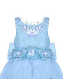 Maylin Romina Girl's Long Party Dress - Blue - View 3