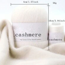 50g 球 95% 羊绒 5% 醋酸纤维手工编织和钩编羊绒混纺纱线、围巾、帽子、毛衣、毛衣、手套、DIY 工艺品、超柔软保暖中厚羊毛线