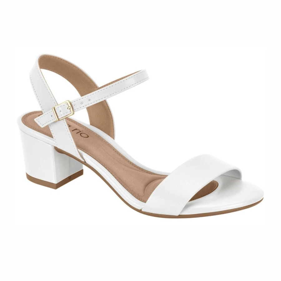 Beira Rio Women's Sandals With Thick Block Heel And Low Heel Casual Comfort - 白色 - 查看 1