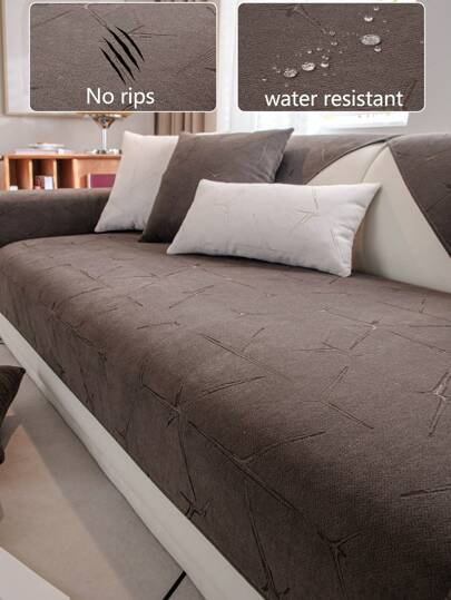 1 Stück 4-Jahreszeiten Universal Sofa Polster, moderne, einfache Chenille rutschfeste und wasserfeste Sofa Sitzbezug, staubdicht und waschbar Sofabezug, tierfreundlich, für Schlafzimmer, Büro, Wohnzimmer, L-förmiges Sofa