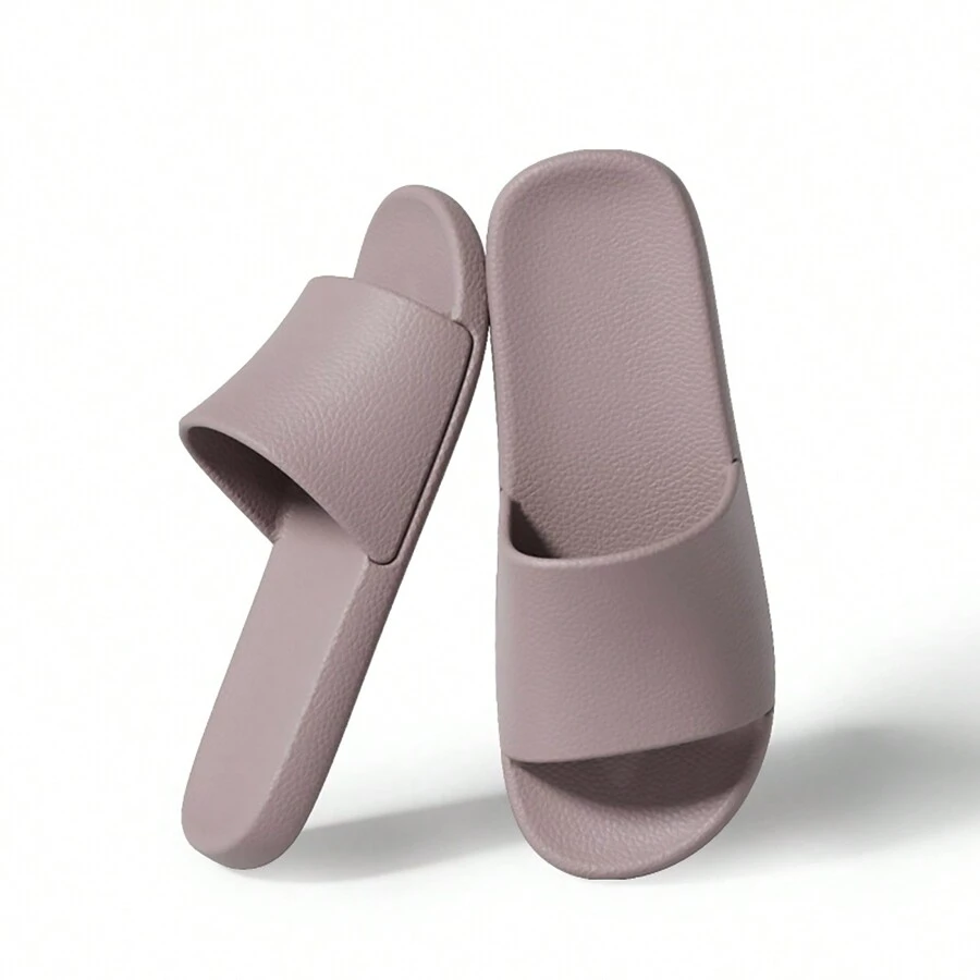 新款时尚百搭 EVA 女士拖鞋，情侣款，仿皮纹理，适合室内/室外、家居、浴室，柔软、防滑、舒适平底，四季皆宜