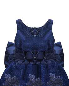 Maylin Romina Girl's Long Party Dress - 藏蓝色 - 查看 3