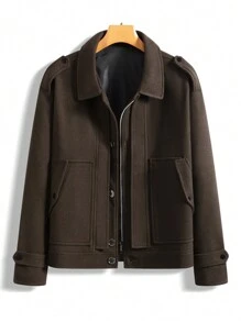 Áo khoác ngoài nam kiểu dáng thường ngày, mùa thu/đông, chống gió. - Cà phê nâu - Xem 1