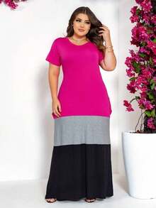 Women's Long Half-Sleeve Dress Surreal Viscolycra Dress - 灰色 - 查看 3