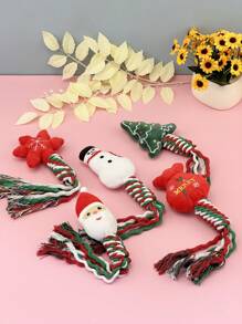 Serie navideña Regalos para amantes de gatos/perros y suministros para mascotas de mamá de perro/gato. Muñeco de peluche masticable con diseño de cachorro de dibujos animados, duradero y resistente para mordisquear, para uso exclusivo de amantes de gatos/perros y mamás de perros/gatos.