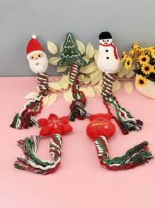 Serie navideña Regalos para amantes de gatos/perros y suministros para mascotas de mamá de perro/gato. Muñeco de peluche masticable con diseño de cachorro de dibujos animados, duradero y resistente para mordisquear, para uso exclusivo de amantes de gatos/perros y mamás de perros/gatos.