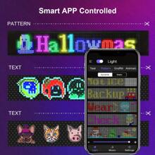 1pc 16*32 Or 20*64 Wireless LED Scrolling Sign Display - Customizable Colorful Text, Graffiti Animations, And Images - Effortless App Control, Durable, Eye-Catching, And Energy-Efficient For Business, Store, And Automotive Displays - 16*32 - Xem 7