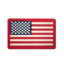 1 pieza Parche de la bandera estadounidense negra - Parche de  PVC, Parche de las banderas de Reino Unido, Italia, Francia