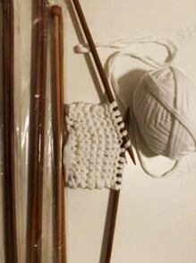 4 piezas Agujas de tejer de gran tamaño de 35 cm, agujas de tejer de punta simple de 7.0-10.0 mm, 1 juego de cada tamaño
