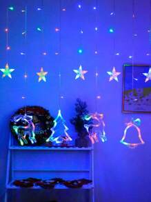 Cortina Serie De Luces Led Navidad Iluminacion Decorativa Diseño 3m - Multicolor - Ver 3