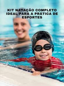 Swimming Kit Goggles Cap Ear And Nose Protector 5 Pieces Beach Pool Water Aerobics - 白色 - 查看 5