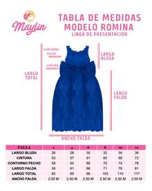 Maylin Romina Girl's Long Party Dress - Blue - View 5