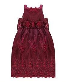 Maylin Romina Girl's Long Party Dress - 酒紅色 - 查看 1