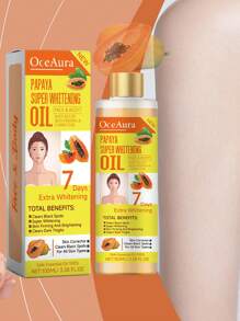 Papaya Super Whitening Oil 7 Days,Papaya Oil For Skin,Papaya Oil For Skin Lighting, Papaya Essential Oil For Skin,Face & Body Moisturizer Nourishing, Skin Papaya Oil