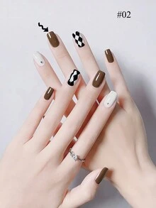 2024 秋冬指甲美白新款琥珀焦糖裸棕色凝胶指甲油凝胶套装适用于美甲沙龙美甲家居DIY指甲设计女士和女孩美甲用品 - 彩色 - 查看 16