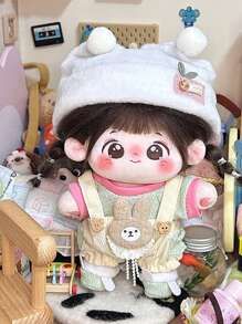 20cm Doll Clothes Set For Male & Female Dolls,  Animal Series Overalls (Doll Not Included)