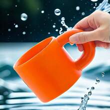 创意手柄LOGO印花陶瓷杯，可爱INS风格个性照片雕刻水杯 - 白色 - 查看 2