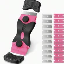Raspadores de cuchillas de plástico / metal para la ventana del automóvil, limpieza de película de vinilo, vidrio adhesivo y herramienta removedora de polvo de cerámica