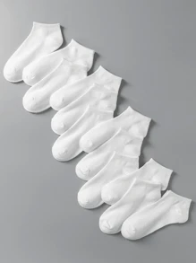 12 buah Kaos Kaki Pendek Wanita Warna Putih Polos, Bernapas, dan Menghilangkan Bau - Putih - View 3