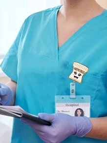 1 Stück ausziehbare Acryl Abzeichen Clip, Glitzer Einziehbarer Verschluss, Ausweishalter Abzeichen Clip, hängender Taschenhaken Schreibtischkante, tragbarer kreativer Büroschreibtisch Aufhängehaken