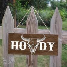 1pc Rustic Wooden Wall Sign, Farmhouse & Ranch Decor, Funny Family Wall Art, Modern Home Accent - Multicolor - View 4