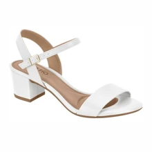 Beira Rio Women's Sandals With Thick Block Heel And Low Heel Casual Comfort - 白色 - 查看 2