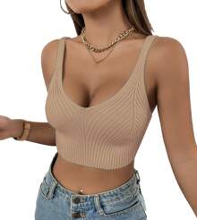 Women Tops - 杏色 - 查看 1