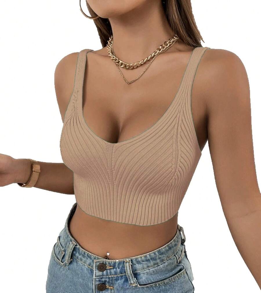 Women Tops - 杏色 - 查看 1