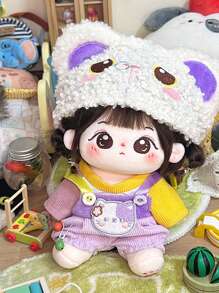 20cm Doll Clothes Set For Male & Female Dolls,  Animal Series Overalls (Doll Not Included)