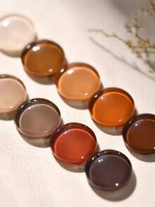 2024 秋冬指甲美白新款琥珀焦糖裸棕色凝胶指甲油凝胶套装适用于美甲沙龙美甲家居DIY指甲设计女士和女孩美甲用品 - 彩色 - 查看 4