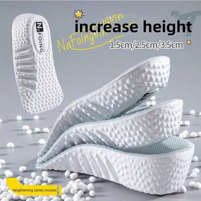 3/4 Inch Invisible Height Increasing Insoles For Men & Women, Sports Shoes, No Foot Fatigue