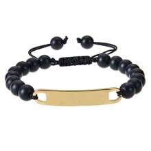 Halloween Customized Photo Natural Stone Hand-Woven Adjustable Bracelet Tiger Eye Volcanic Stone Gift For Women Men