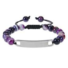 Halloween Customized Photo Natural Stone Hand-Woven Adjustable Bracelet Tiger Eye Volcanic Stone Gift For Women Men