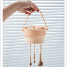 1pc Silicone Makeup Brush Cleaning Bowl, Powder Puff Drying Rack, Beauty Sponge Cleaning Tool