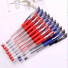 5-20 piezas Bolígrafos neutros estándar europeos de 0.5mm con tinta a base de agua negra, tinta de carbón simple, bolígrafos para firmar, útiles de oficina, de vuelta a la escuela