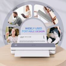 IDPRT HD Portable Travel Wireless Printer, Thermal Printer, Supports 8.5" X 11" U.S. Letter, A4 And A5 Thermal Paper, Inkless Printer Compatible With IOS, Android, And Laptops For Office, Car And Home - 白色 - 查看 8