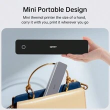 IDPRT HD Portable Travel Wireless Printer, Thermal Printer, Supports 8.5" X 11" U.S. Letter, A4 And A5 Thermal Paper, Inkless Printer Compatible With IOS, Android, And Laptops For Office, Car And Home - 白色 - 查看 3