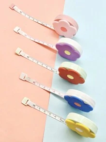 1 pièce Mini mètre ruban rétractable de couleur macaron, règle double face, pour mesurer la longueur, la hauteur, la distance, le buste, la taille, les hanches, le corps, les vêtements